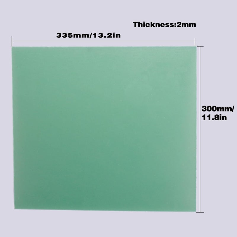 Ciwenkai FR4 Epoxy-Sheet Resin Glass-Fiber Insulation-Plate - 335X300X2.0MM Green - Image 2